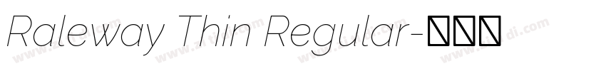 Raleway Thin Regular字体转换